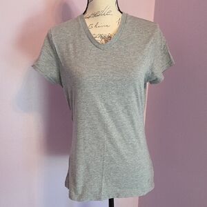 Danskin Now Women's Gray V-Neck T-Shirt